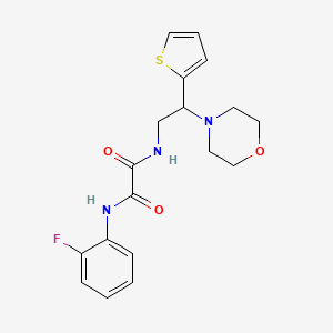 molecular formula C18H20FN3O3S B6507472 N'-(2-fluorophenyl)-N-[2-(morpholin-4-yl)-2-(thiophen-2-yl)ethyl]ethanediamide CAS No. 899955-24-9
