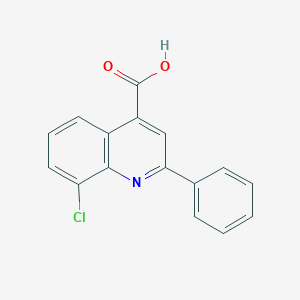 molecular formula C16H10ClNO2 B065075 8-Chloro-2-phenylquinoline-4-carboxylic acid CAS No. 181048-56-6