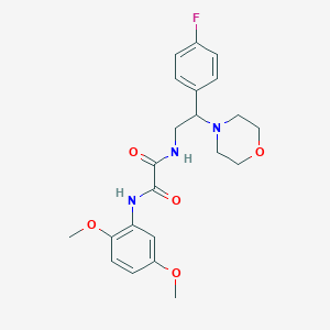 molecular formula C22H26FN3O5 B6507510 N-(2,5-dimethoxyphenyl)-N'-[2-(4-fluorophenyl)-2-(morpholin-4-yl)ethyl]ethanediamide CAS No. 941976-56-3
