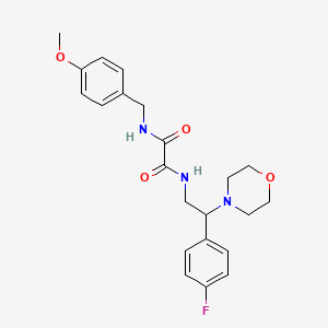 molecular formula C22H26FN3O4 B6507518 N-[2-(4-fluorophenyl)-2-(morpholin-4-yl)ethyl]-N'-[(4-methoxyphenyl)methyl]ethanediamide CAS No. 941976-65-4