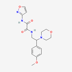 molecular formula C18H22N4O5 B6507529 N'-[2-(4-methoxyphenyl)-2-(morpholin-4-yl)ethyl]-N-(1,2-oxazol-3-yl)ethanediamide CAS No. 941871-50-7