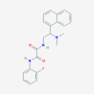 molecular formula C22H22FN3O2 B6507546 N-[2-(dimethylamino)-2-(naphthalen-1-yl)ethyl]-N'-(2-fluorophenyl)ethanediamide CAS No. 941933-48-8