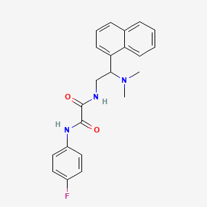 N-[2-(dimethylamino)-2-(naphthalen-1-yl)ethyl]-N'-(4-fluorophenyl)ethanediamide