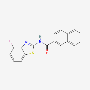 molecular formula C18H11FN2OS B6507555 N-(4-fluoro-1,3-benzothiazol-2-yl)naphthalene-2-carboxamide CAS No. 897759-82-9