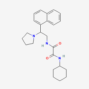 molecular formula C24H31N3O2 B6507557 N'-cyclohexyl-N-[2-(naphthalen-1-yl)-2-(pyrrolidin-1-yl)ethyl]ethanediamide CAS No. 941996-41-4