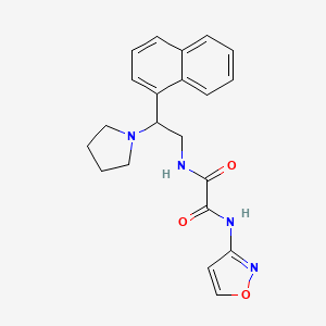 molecular formula C21H22N4O3 B6507560 N'-[2-(naphthalen-1-yl)-2-(pyrrolidin-1-yl)ethyl]-N-(1,2-oxazol-3-yl)ethanediamide CAS No. 941933-70-6