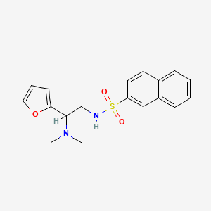 molecular formula C18H20N2O3S B6507568 N-[2-(dimethylamino)-2-(furan-2-yl)ethyl]naphthalene-2-sulfonamide CAS No. 899955-47-6