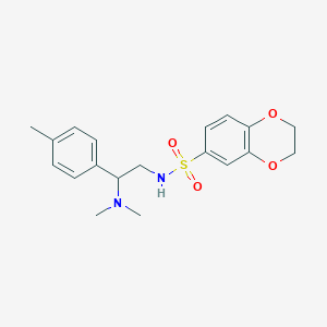 N-[2-(dimethylamino)-2-(4-methylphenyl)ethyl]-2,3-dihydro-1,4-benzodioxine-6-sulfonamide