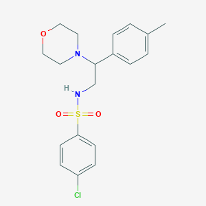 molecular formula C19H23ClN2O3S B6507582 4-chloro-N-[2-(4-methylphenyl)-2-(morpholin-4-yl)ethyl]benzene-1-sulfonamide CAS No. 899747-86-5