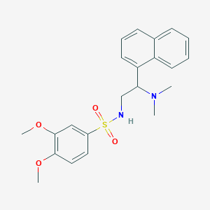 molecular formula C22H26N2O4S B6507594 N-[2-(dimethylamino)-2-(naphthalen-1-yl)ethyl]-3,4-dimethoxybenzene-1-sulfonamide CAS No. 941917-50-6