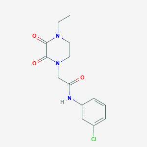 molecular formula C14H16ClN3O3 B6507603 N-(3-chlorophenyl)-2-(4-ethyl-2,3-dioxopiperazin-1-yl)acetamide CAS No. 868680-43-7