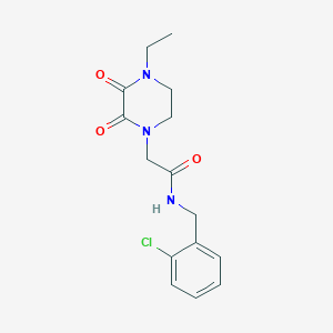 molecular formula C15H18ClN3O3 B6507607 N-[(2-chlorophenyl)methyl]-2-(4-ethyl-2,3-dioxopiperazin-1-yl)acetamide CAS No. 868965-10-0