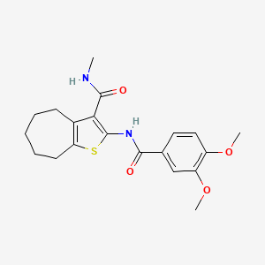 molecular formula C20H24N2O4S B6507609 2-(3,4-dimethoxybenzamido)-N-methyl-4H,5H,6H,7H,8H-cyclohepta[b]thiophene-3-carboxamide CAS No. 868965-77-9