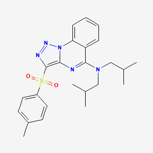 3-(4-methylbenzenesulfonyl)-N,N-bis(2-methylpropyl)-[1,2,3]triazolo[1,5-a]quinazolin-5-amine
