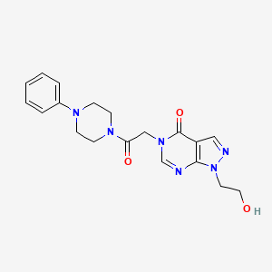 1-(2-hydroxyethyl)-5-[2-oxo-2-(4-phenylpiperazin-1-yl)ethyl]-1H,4H,5H-pyrazolo[3,4-d]pyrimidin-4-one