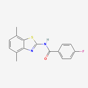 N-(4,7-dimethyl-1,3-benzothiazol-2-yl)-4-fluorobenzamide