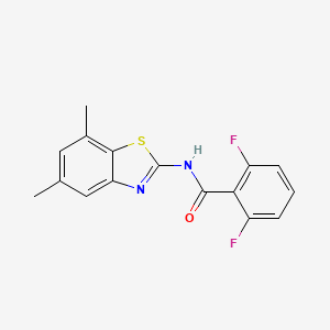 molecular formula C16H12F2N2OS B6507707 N-(5,7-dimethyl-1,3-benzothiazol-2-yl)-2,6-difluorobenzamide CAS No. 906783-75-3