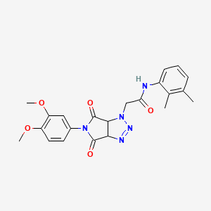 2-[5-(3,4-dimethoxyphenyl)-4,6-dioxo-1H,3aH,4H,5H,6H,6aH-pyrrolo[3,4-d][1,2,3]triazol-1-yl]-N-(2,3-dimethylphenyl)acetamide