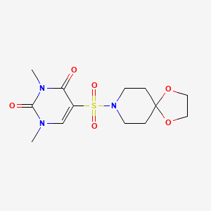 5-{1,4-dioxa-8-azaspiro[4.5]decane-8-sulfonyl}-1,3-dimethyl-1,2,3,4-tetrahydropyrimidine-2,4-dione