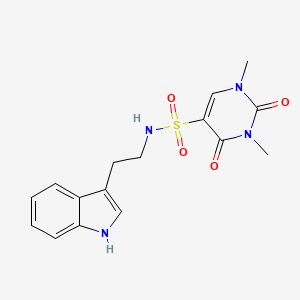 molecular formula C16H18N4O4S B6507754 N-[2-(1H-indol-3-yl)ethyl]-1,3-dimethyl-2,4-dioxo-1,2,3,4-tetrahydropyrimidine-5-sulfonamide CAS No. 874806-87-8