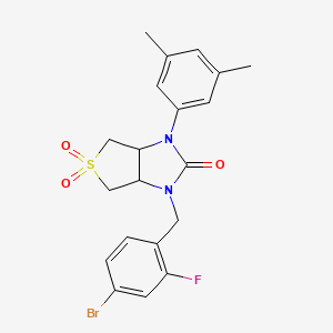 1-[(4-bromo-2-fluorophenyl)methyl]-3-(3,5-dimethylphenyl)-hexahydro-1H-5lambda6-thieno[3,4-d]imidazole-2,5,5-trione