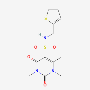 1,3,6-trimethyl-2,4-dioxo-N-[(thiophen-2-yl)methyl]-1,2,3,4-tetrahydropyrimidine-5-sulfonamide