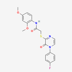 molecular formula C20H18FN3O4S B6507769 N-(2,4-dimethoxyphenyl)-2-{[4-(4-fluorophenyl)-3-oxo-3,4-dihydropyrazin-2-yl]sulfanyl}acetamide CAS No. 899976-43-3