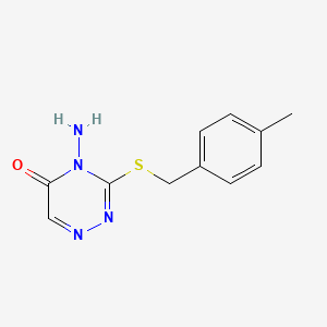 molecular formula C11H12N4OS B6507804 4-amino-3-{[(4-methylphenyl)methyl]sulfanyl}-4,5-dihydro-1,2,4-triazin-5-one CAS No. 869068-66-6