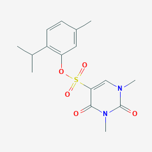 molecular formula C16H20N2O5S B6507816 5-methyl-2-(propan-2-yl)phenyl 1,3-dimethyl-2,4-dioxo-1,2,3,4-tetrahydropyrimidine-5-sulfonate CAS No. 869070-56-4