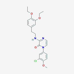 molecular formula C23H26ClN3O4 B6507852 1-(3-chloro-4-methoxyphenyl)-3-{[2-(3,4-diethoxyphenyl)ethyl]amino}-1,2-dihydropyrazin-2-one CAS No. 900012-65-9