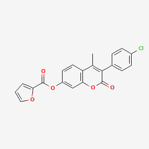 molecular formula C21H13ClO5 B6507913 3-(4-chlorophenyl)-4-methyl-2-oxo-2H-chromen-7-yl furan-2-carboxylate CAS No. 869080-25-1