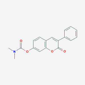 molecular formula C18H15NO4 B6507920 2-oxo-3-phenyl-2H-chromen-7-yl N,N-dimethylcarbamate CAS No. 869080-46-6