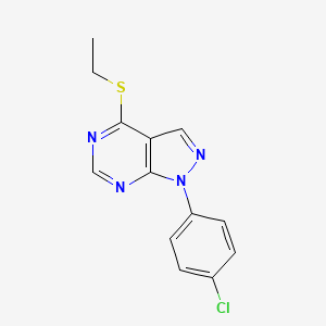 molecular formula C13H11ClN4S B6507945 1-(4-chlorophenyl)-4-(ethylsulfanyl)-1H-pyrazolo[3,4-d]pyrimidine CAS No. 893912-43-1