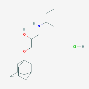 molecular formula C17H32ClNO2 B6507953 1-(adamantan-1-yloxy)-3-[(butan-2-yl)amino]propan-2-ol hydrochloride CAS No. 1216487-20-5