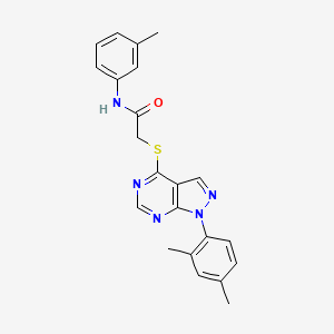 2-{[1-(2,4-dimethylphenyl)-1H-pyrazolo[3,4-d]pyrimidin-4-yl]sulfanyl}-N-(3-methylphenyl)acetamide