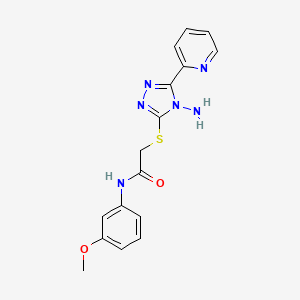 molecular formula C16H16N6O2S B6508047 2-{[4-amino-5-(pyridin-2-yl)-4H-1,2,4-triazol-3-yl]sulfanyl}-N-(3-methoxyphenyl)acetamide CAS No. 843622-18-4