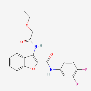 molecular formula C19H16F2N2O4 B6508062 N-(3,4-difluorophenyl)-3-(2-ethoxyacetamido)-1-benzofuran-2-carboxamide CAS No. 872609-17-1