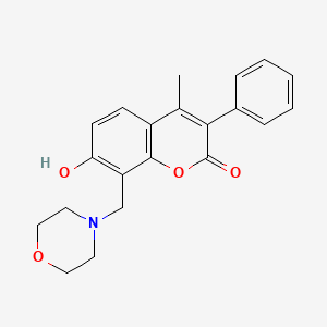 molecular formula C21H21NO4 B6508075 7-hydroxy-4-methyl-8-[(morpholin-4-yl)methyl]-3-phenyl-2H-chromen-2-one CAS No. 869340-64-7