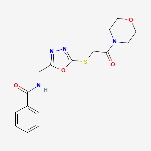 molecular formula C16H18N4O4S B6508126 N-[(5-{[2-(morpholin-4-yl)-2-oxoethyl]sulfanyl}-1,3,4-oxadiazol-2-yl)methyl]benzamide CAS No. 872613-45-1