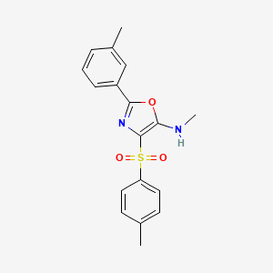 N-methyl-4-(4-methylbenzenesulfonyl)-2-(3-methylphenyl)-1,3-oxazol-5-amine