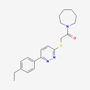 molecular formula C20H25N3OS B6508152 1-(azepan-1-yl)-2-{[6-(4-ethylphenyl)pyridazin-3-yl]sulfanyl}ethan-1-one CAS No. 896045-91-3