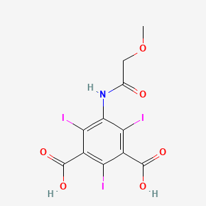 molecular formula C11H8I3NO6 B6508158 2,4,6-triiodo-5-(2-methoxyacetamido)benzene-1,3-dicarboxylic acid CAS No. 2549028-23-9