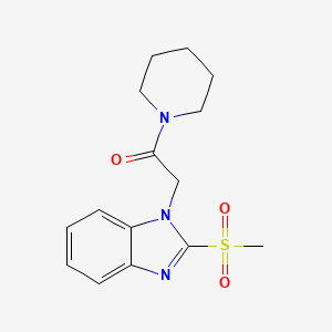 molecular formula C15H19N3O3S B6508166 2-(2-methanesulfonyl-1H-1,3-benzodiazol-1-yl)-1-(piperidin-1-yl)ethan-1-one CAS No. 282104-89-6