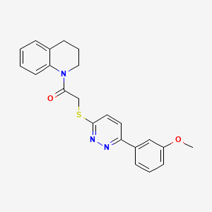 molecular formula C22H21N3O2S B6508169 2-{[6-(3-methoxyphenyl)pyridazin-3-yl]sulfanyl}-1-(1,2,3,4-tetrahydroquinolin-1-yl)ethan-1-one CAS No. 872695-27-7