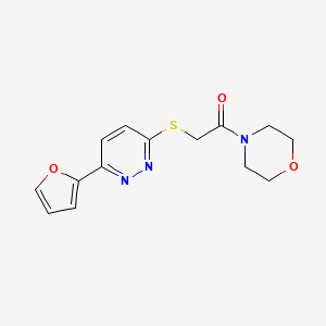 molecular formula C14H15N3O3S B6508202 2-{[6-(furan-2-yl)pyridazin-3-yl]sulfanyl}-1-(morpholin-4-yl)ethan-1-one CAS No. 872704-18-2