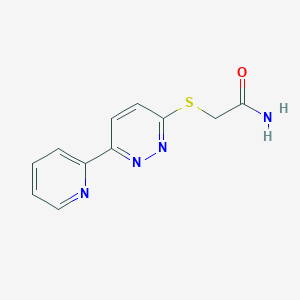 2-{[6-(pyridin-2-yl)pyridazin-3-yl]sulfanyl}acetamide