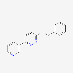 3-{[(2-methylphenyl)methyl]sulfanyl}-6-(pyridin-3-yl)pyridazine
