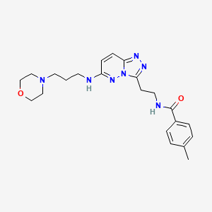 molecular formula C22H29N7O2 B6508235 4-methyl-N-[2-(6-{[3-(morpholin-4-yl)propyl]amino}-[1,2,4]triazolo[4,3-b]pyridazin-3-yl)ethyl]benzamide CAS No. 873002-64-3