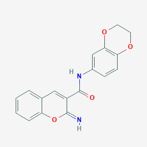 N-(2,3-dihydro-1,4-benzodioxin-6-yl)-2-imino-2H-chromene-3-carboxamide