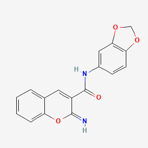 molecular formula C17H12N2O4 B6508255 N-(2H-1,3-benzodioxol-5-yl)-2-imino-2H-chromene-3-carboxamide CAS No. 891074-29-6